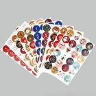 Необычные рождественские наклейки с номером 1  24, круглые фотообои, подарочная упаковка для еды, ярлык