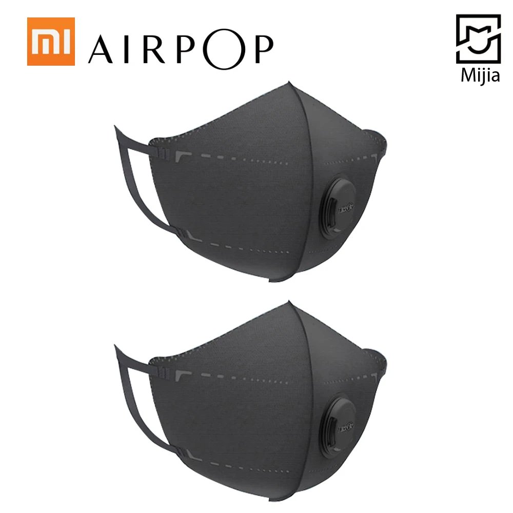 2 шт./лот, Xiaomi Mask Mijia Airpop, портативная, PM2.5, анти-Дымчатая маска, регулируемая, для ушей, удобная, для Xiomi Masks, умный дом