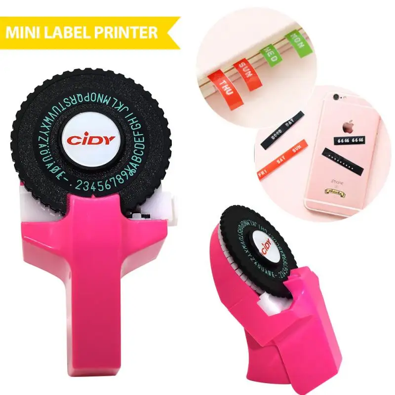 

Multicolor Manual Label Makers For 9mm 3D Embossing Plastic Label Tapes Mini Handhold Typewriter DIY Manual Mini Typewriter Tape