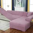 Утепленные эластичный для дивана крышка для защиты мебели диван можно отстегнуть и Комбинируемые Универсальный Угол сиденья розового и фиолетового цветов