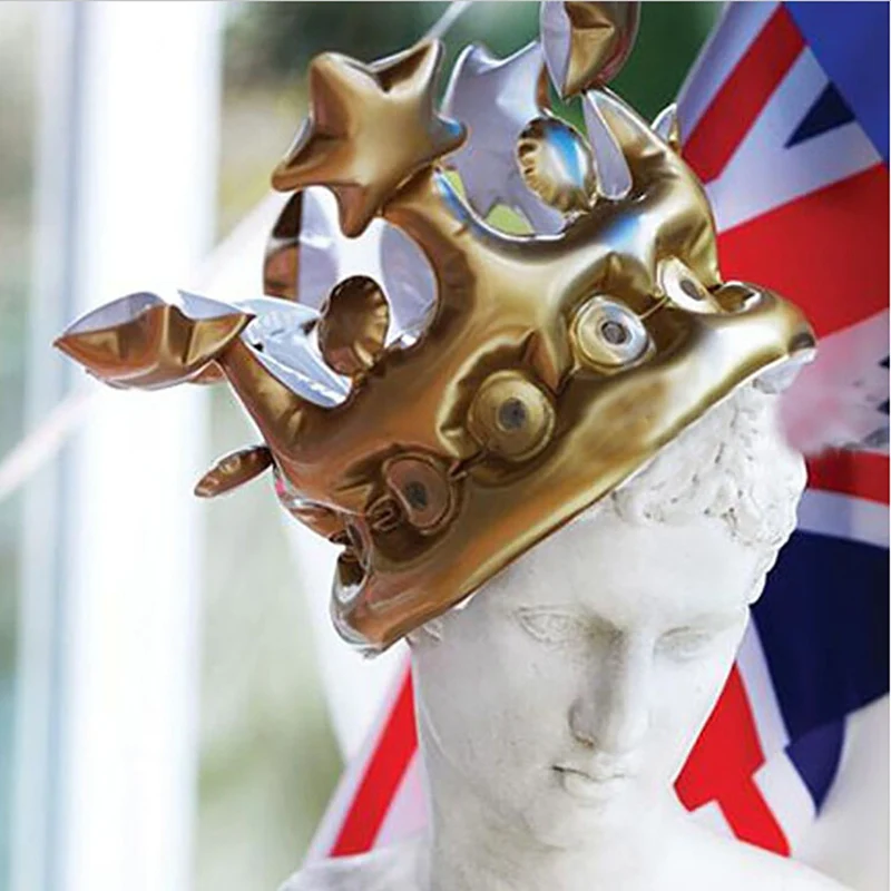 Надувная Детская Корона золотые вечерние Детские короны надувные шары из ПВХ