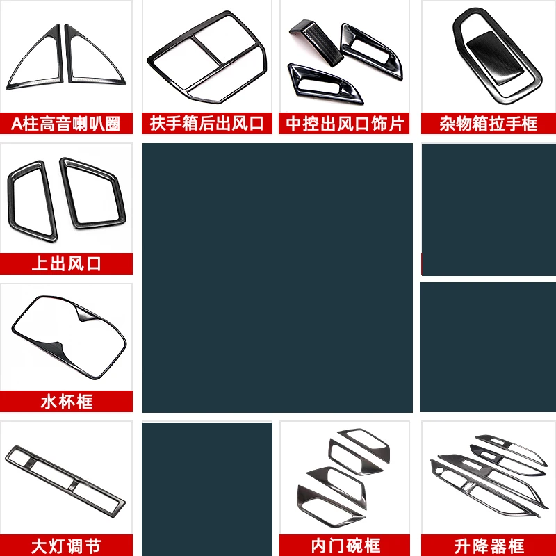 

Car Styling Stainless Steel Interior Molding Frame Cover Trim Sticker(silver black blue)For Peugeot 3008 5008 GT2017 decoration