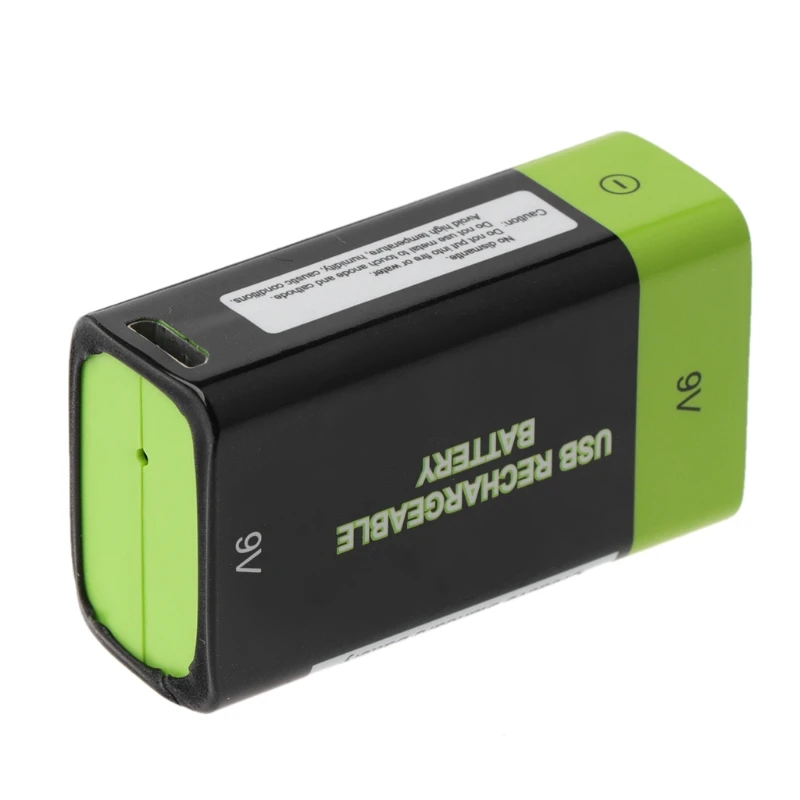 9V 400mAh USB перезаряжаемая 6F22 Lipo батарея для мультиметра, микрофона, дистанционного управления LX9A