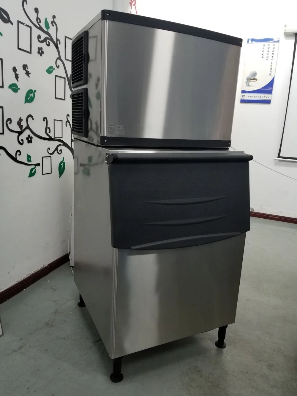 455 кг/день SK-1000P льдогенератор пищевого класса Кубер льдогенератор для баров ледяные напитки