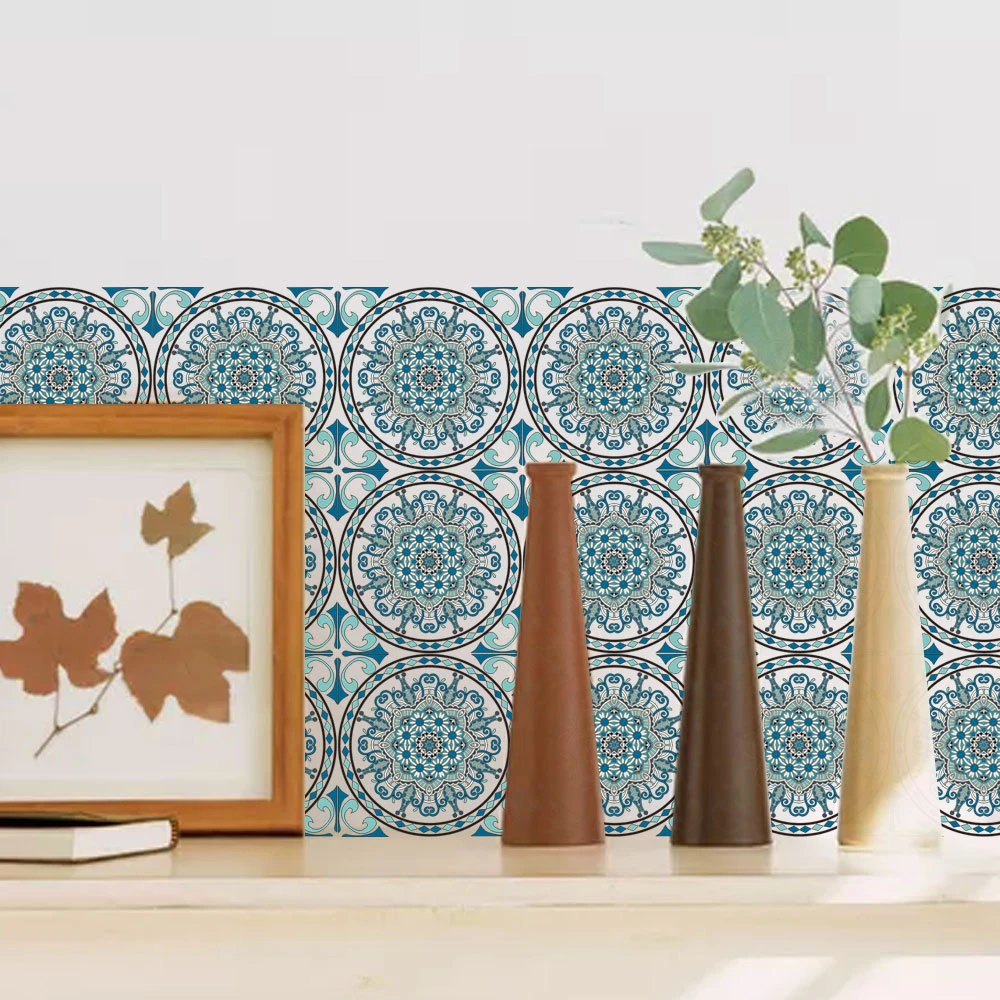 6 шт. Ретро Винтажные наклейки на плитку Ванная комната Кухня Моющиеся