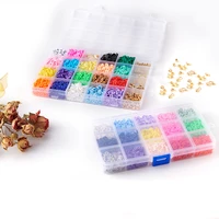6mm soft pottery beads kit muti colors boho polymer clay beads for diy necklace bracelet creative children jewelry making set