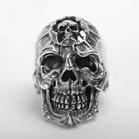 european and american fashion hip hop skull ring men exaggerated skull index finger ring jewelry