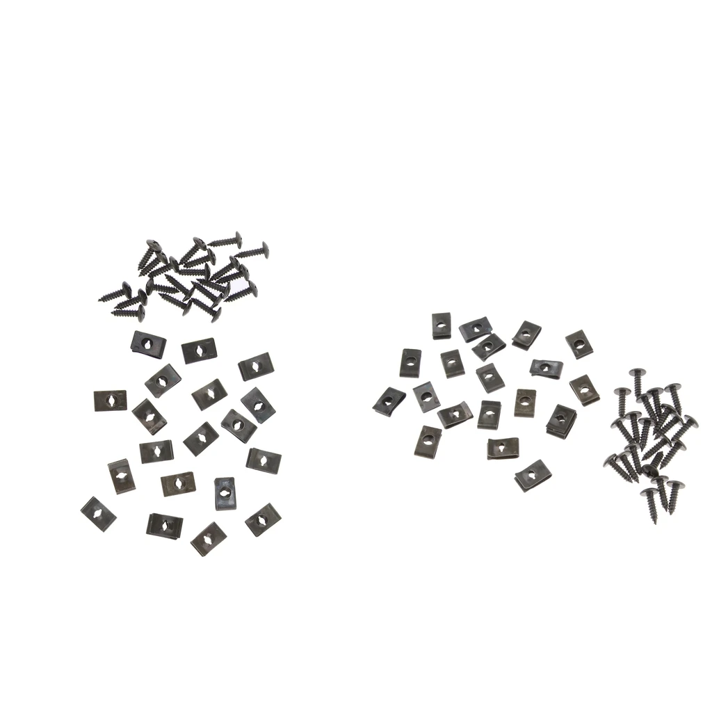 40x металлические крепежные U-образные зажимы и винты фиксаторы заклепки для