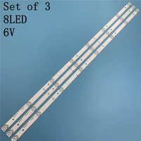 1set3pcs led backlight strip lamp for akai 43 inch tv js d jp4310 a81ec js d jp4310 b81ec e43du1000 mcpcb