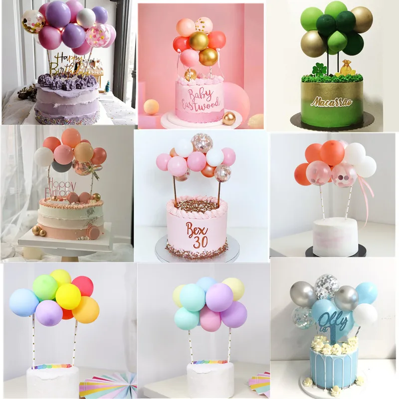 10pcs Balloon Cake Topper Cloud Shape Confetti Birthday Party Dessert Decoration Baby Shower Wedding Decor supplies | Дом и сад