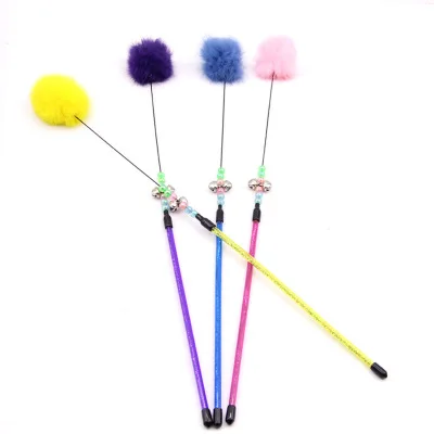 Игрушка для домашних животных кошек симпатичный дизайн Стик мыши пластиковая