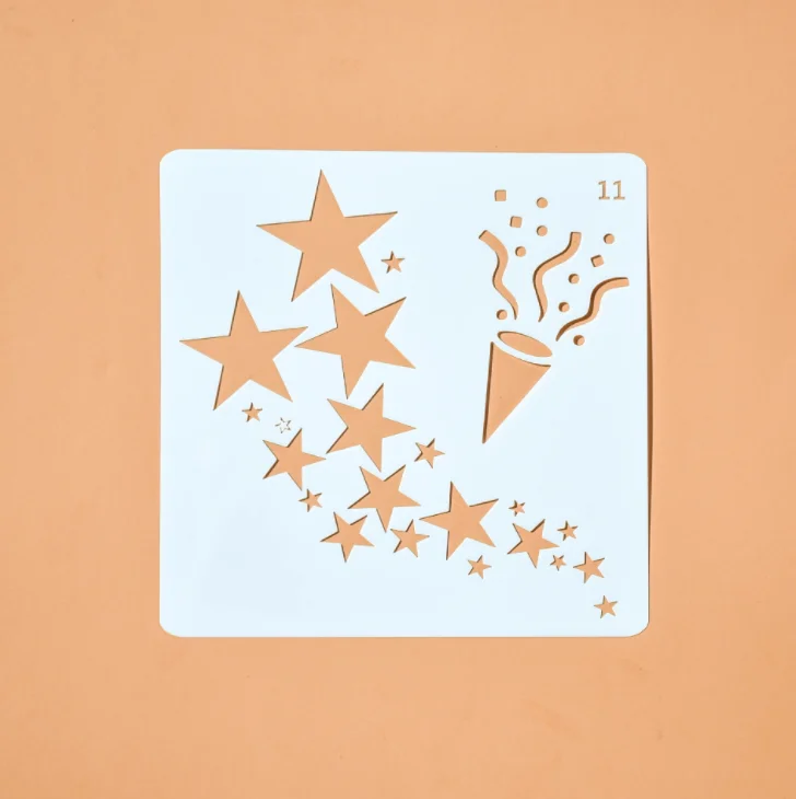 

13*13 Celebrate Layering Stencils graffiti hand copied board hollowed out photo album graphic spray painting tool