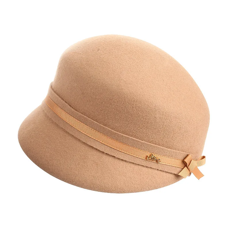 

Hat ladies autumn and winter beret hat Korean equestrian hat woolen military cap cap