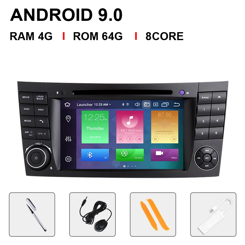 8 Core 64ROM Carplay DSP 2 din Android 9 автомобильный DVD мультимедиа для Mercedes Benz e-класс W211 E200 E220 E300E350 E240E280 CLS класс W219 gps Радио Аудио - Цвет: 8 Core 64ROM Carplay