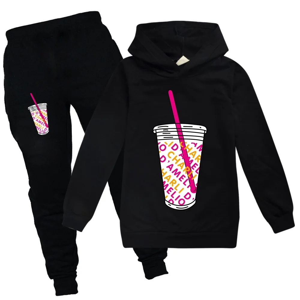 New Kids Hype House Costume for girls Boys Christmas Clothing Long Sleeve Children Sport Suits Hoodies Tops T-shirt +Pants Sets |