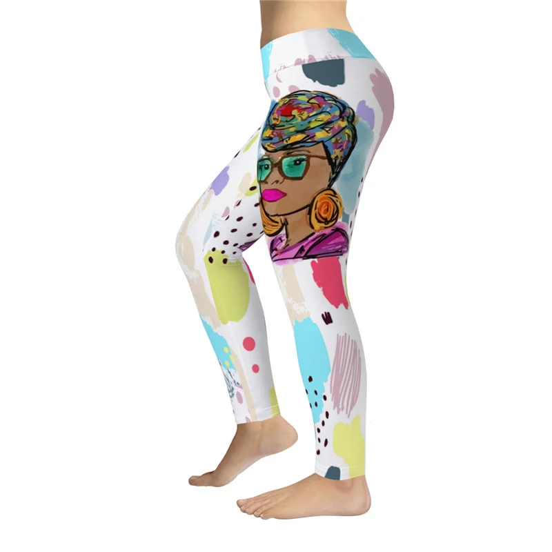 

2021 Summer Fashion Cartoon Seamless Leggings High Waist Fitness Slim Elasticity Leggings