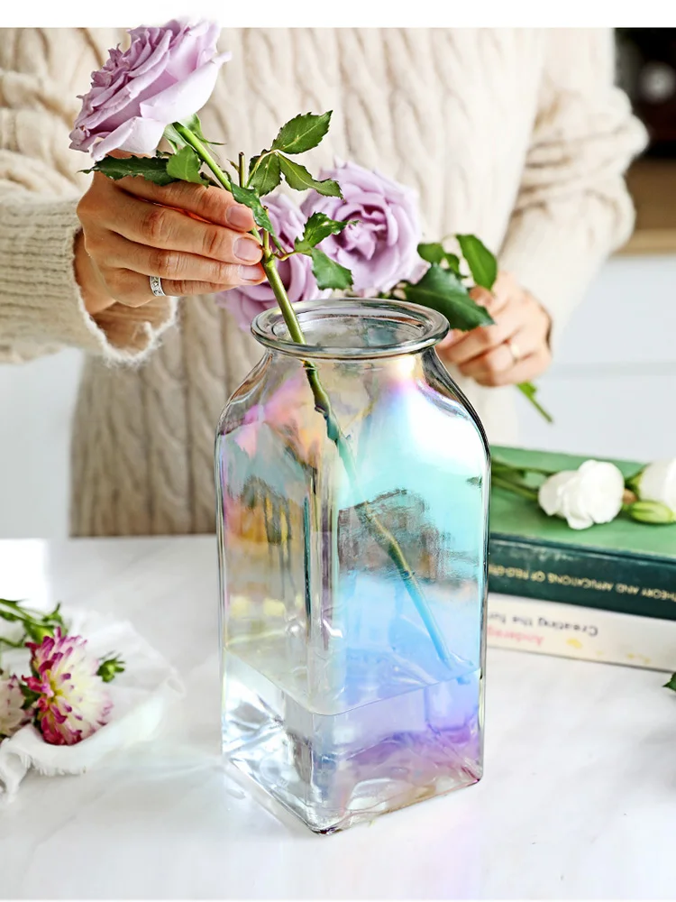 Декоративные аксессуары для гостиной стеклянная ваза с лазерной симфонией