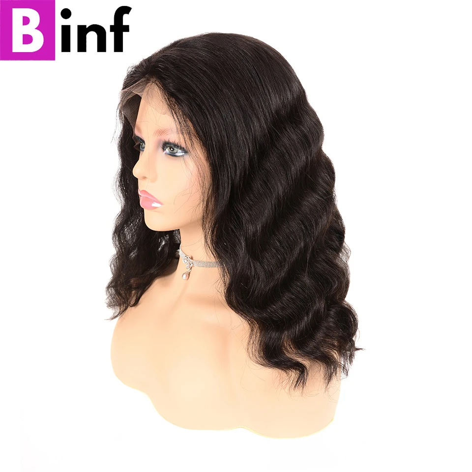 13х4 парики из человеческих волос на фронте с кружевами Боб объемная волна парик