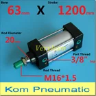 Одностержневой поршень воздушного цилиндра, 63 мм, ход порта 1200 мм, 38 дюйма, SC63X1200, SC63-1200, Airtac