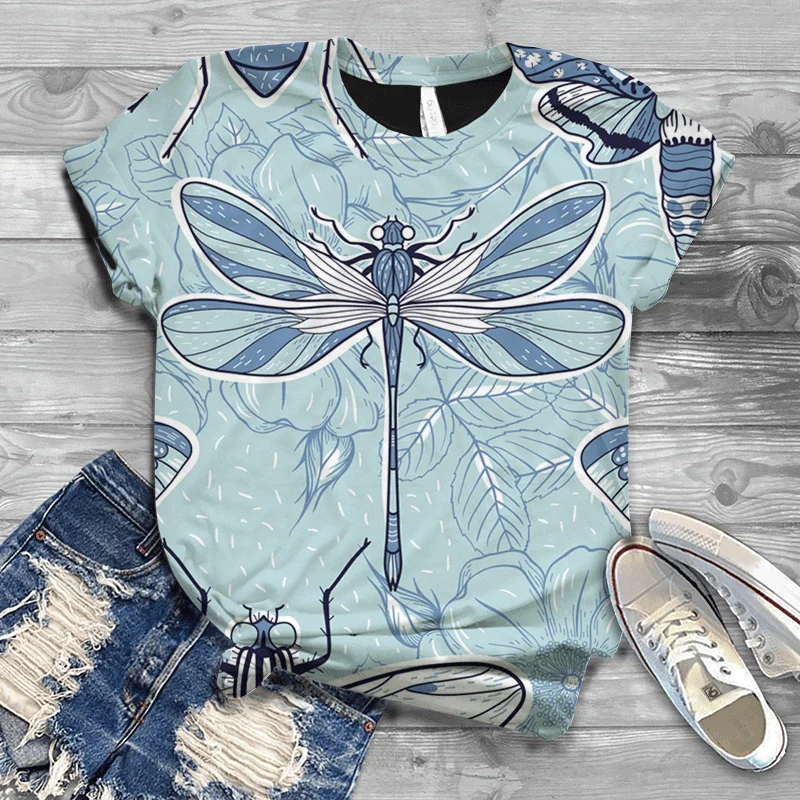 

Bees and Flowers original ladies T-shirt O-neck small size plus size T-shirt cute new animal color short-sleeved T-shirt ladies