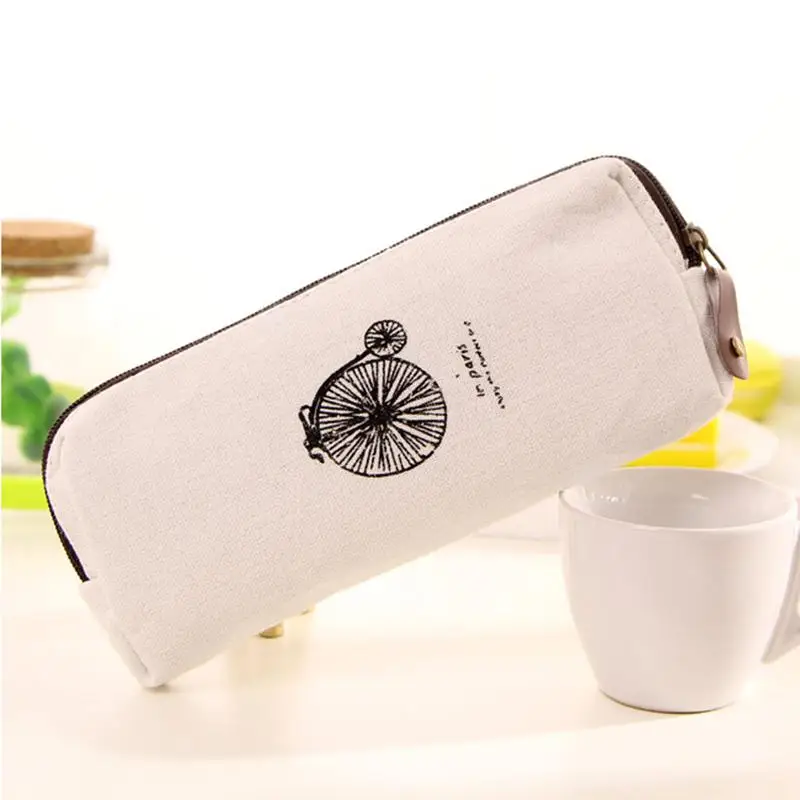 

Пенал в стиле ретро с изображением башен, льняной чехол для карандашей в Парижском Стиле для студентов, Канцтовары, школьные принадлежности, офисные принадлежности