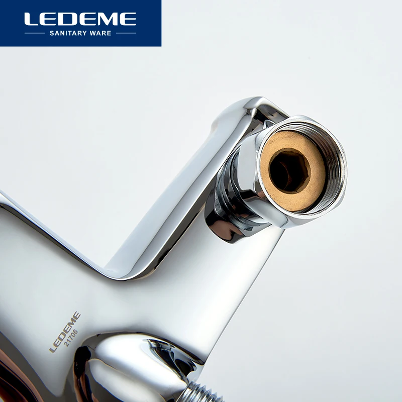 LEDEME Смеситель для ванны с длинным изливом 300 мм. латунь Цвет: хром L2242|head head|shower heads