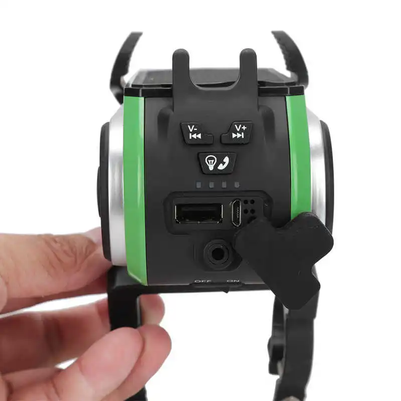 portable waterproof multifunctional bicycle speaker bike audio brass speaker phone bracket headlight power bank bicycle parts free global shipping