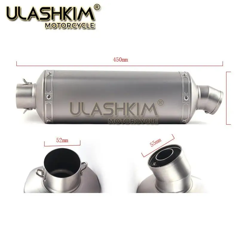 Мотоцикл глушитель 304 нержавеющая сталь полная система без шнуровки Средний piope