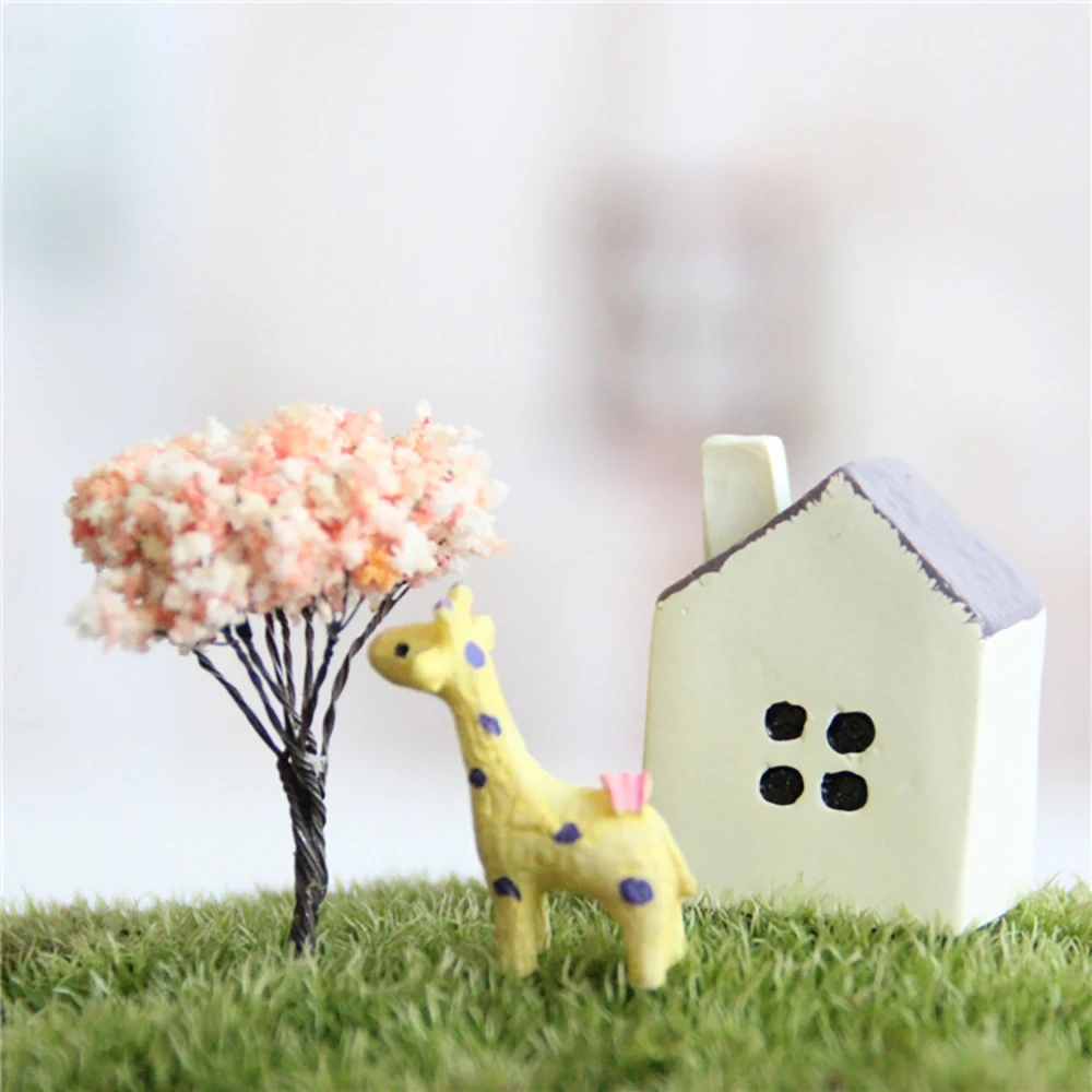 Личи 5шт. Аксессуары для миниатюрных фигурок в виде вишневого дерева из смолы для декорирования кавайных песочных садов.