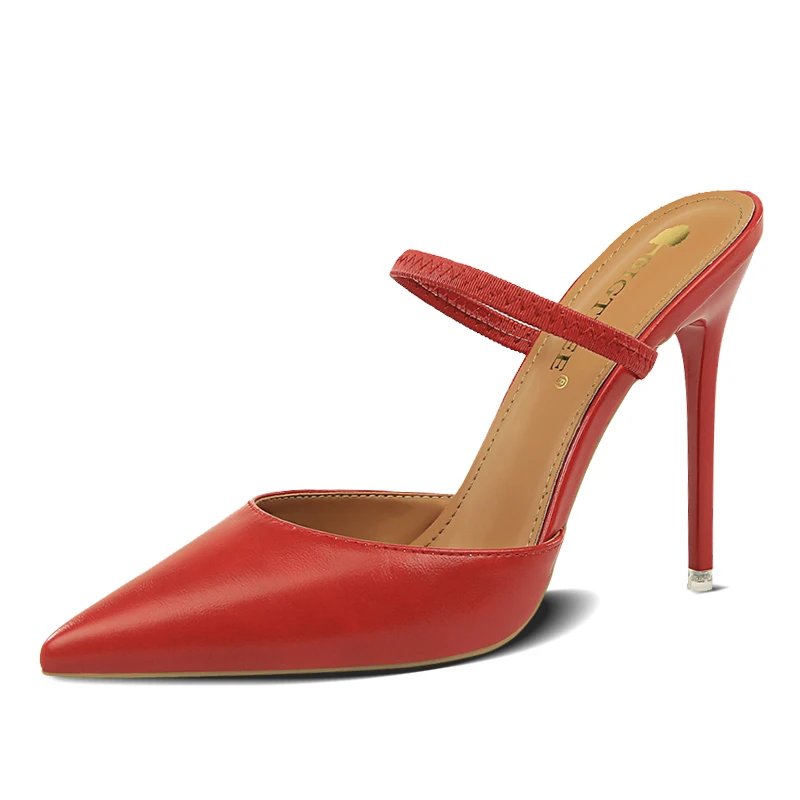 

Классические женские туфли-лодочки; Модная женская обувь; Женские сандалии в европейском стиле Стиль дамы женские сандали, шлепанцы с остры...