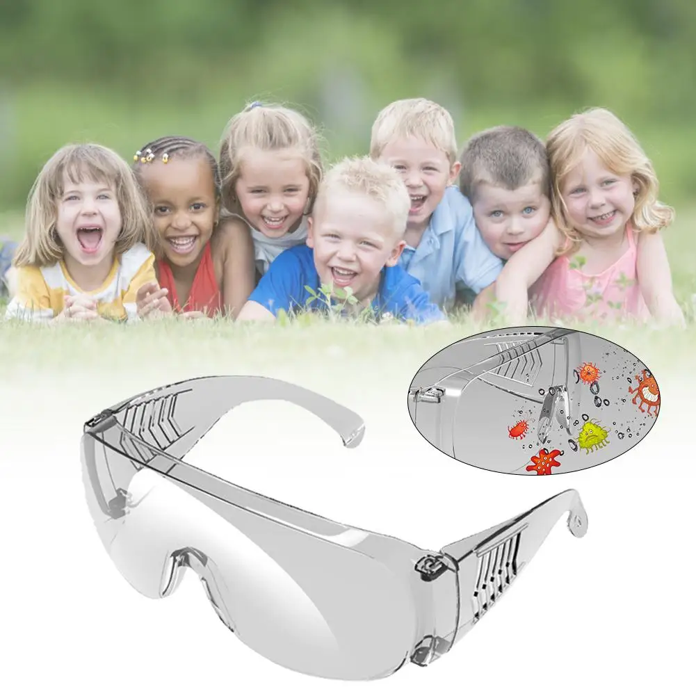 

Kids Clear Vented Safety Goggles Eye Protection Protective Lab Anti-dust Anti Fog Glasses Chirdren