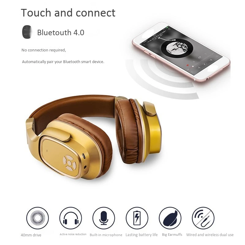 Bluetooth гарнитура Oneder S2 с шумоподавлением игровые складные наушники для дома и