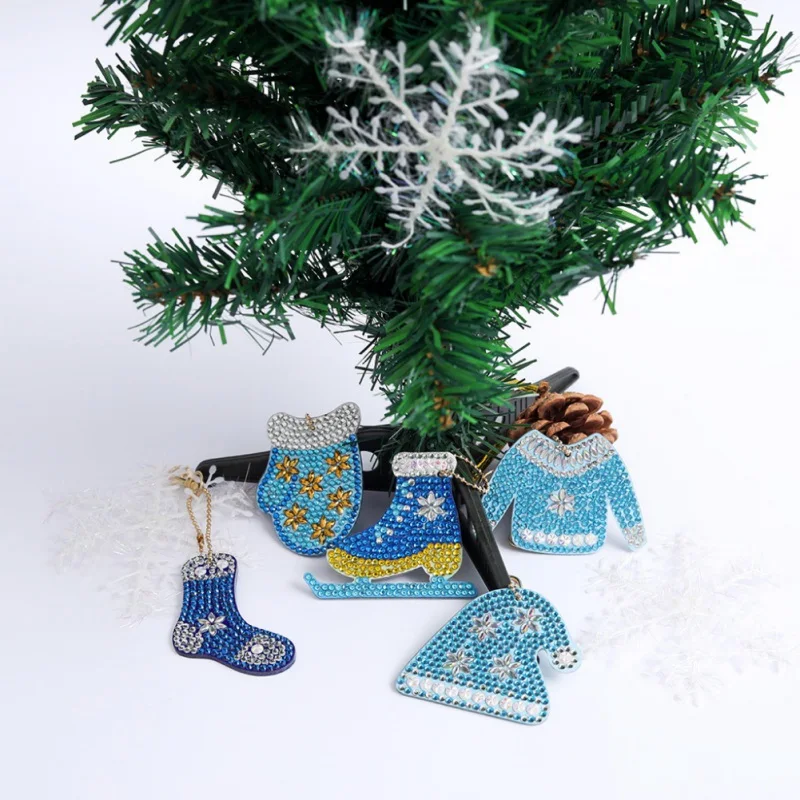 Рождественские Подвески DIY алмазная живопись брелок ручной работы телефона