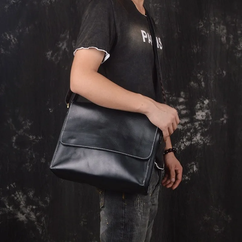 Сумка на плечо новинка первый слой Воловья кожа ручная работа crazy horse