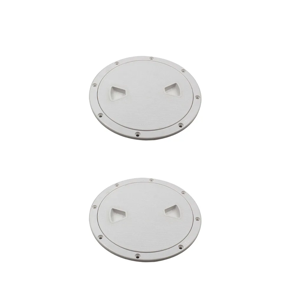 

2x ABS Boat 6' Deck Inspection Access Hatch Screw Out Plate For Yacht White