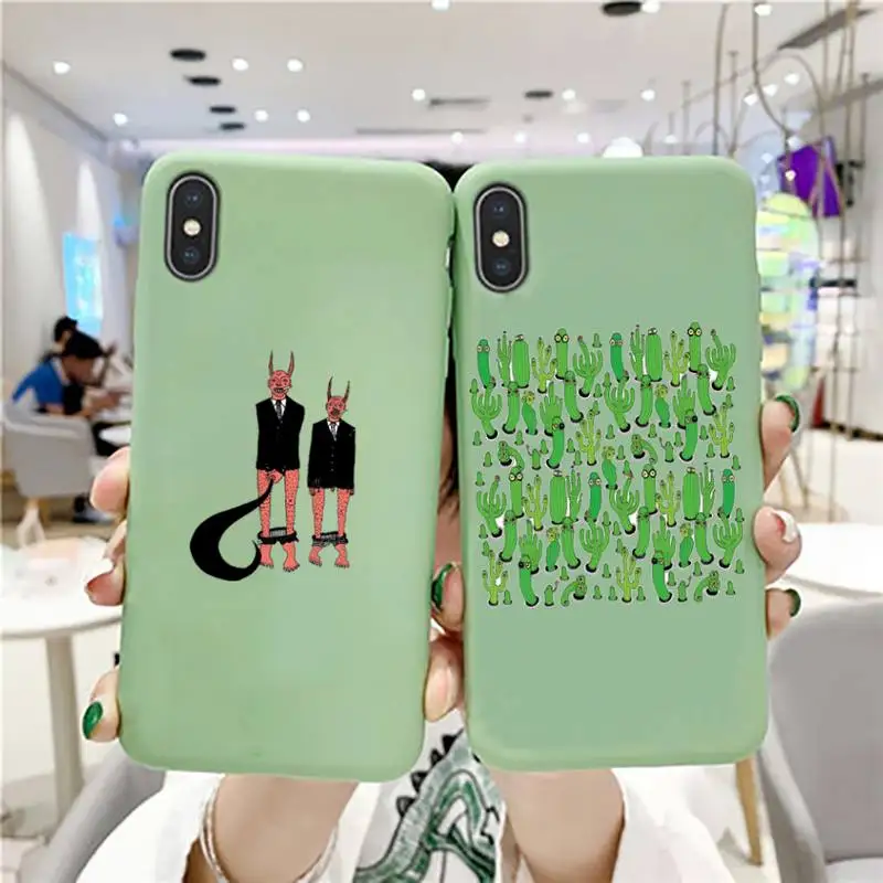 

Polly nem pintura arte suave preto Phone Case for iphone 13 12 11 Pro Max X XS Max XR Candy Color Shell For iPhone 7 8 6 6S Plus