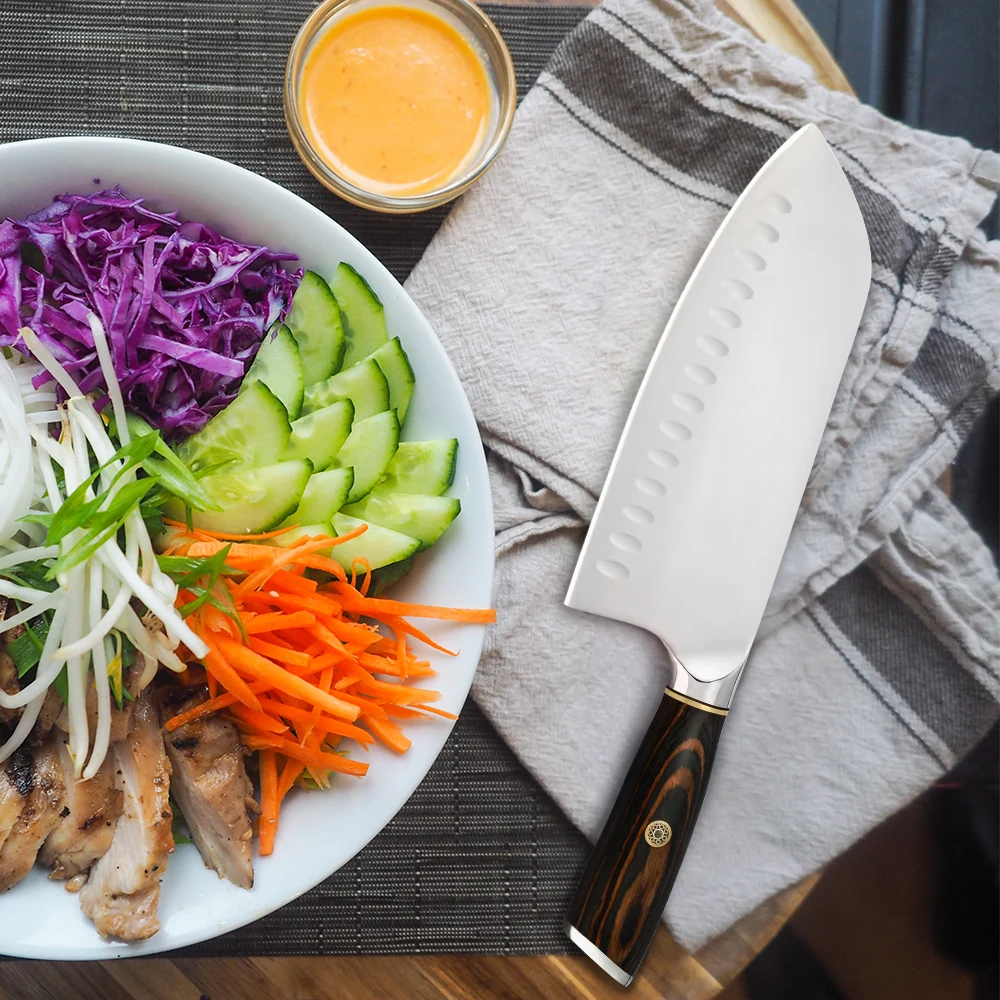 Santoku поварские ножи антипригарный нож высококачественный разделочный кухонный