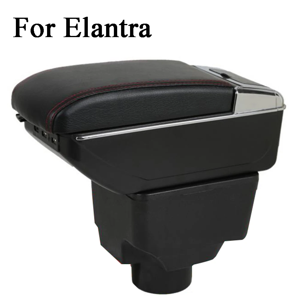 Подлокотник для Hyundai i10 Accent Solaris 2011 2016 2017 ELANTRA из искусственной кожи Storage 7 USB
