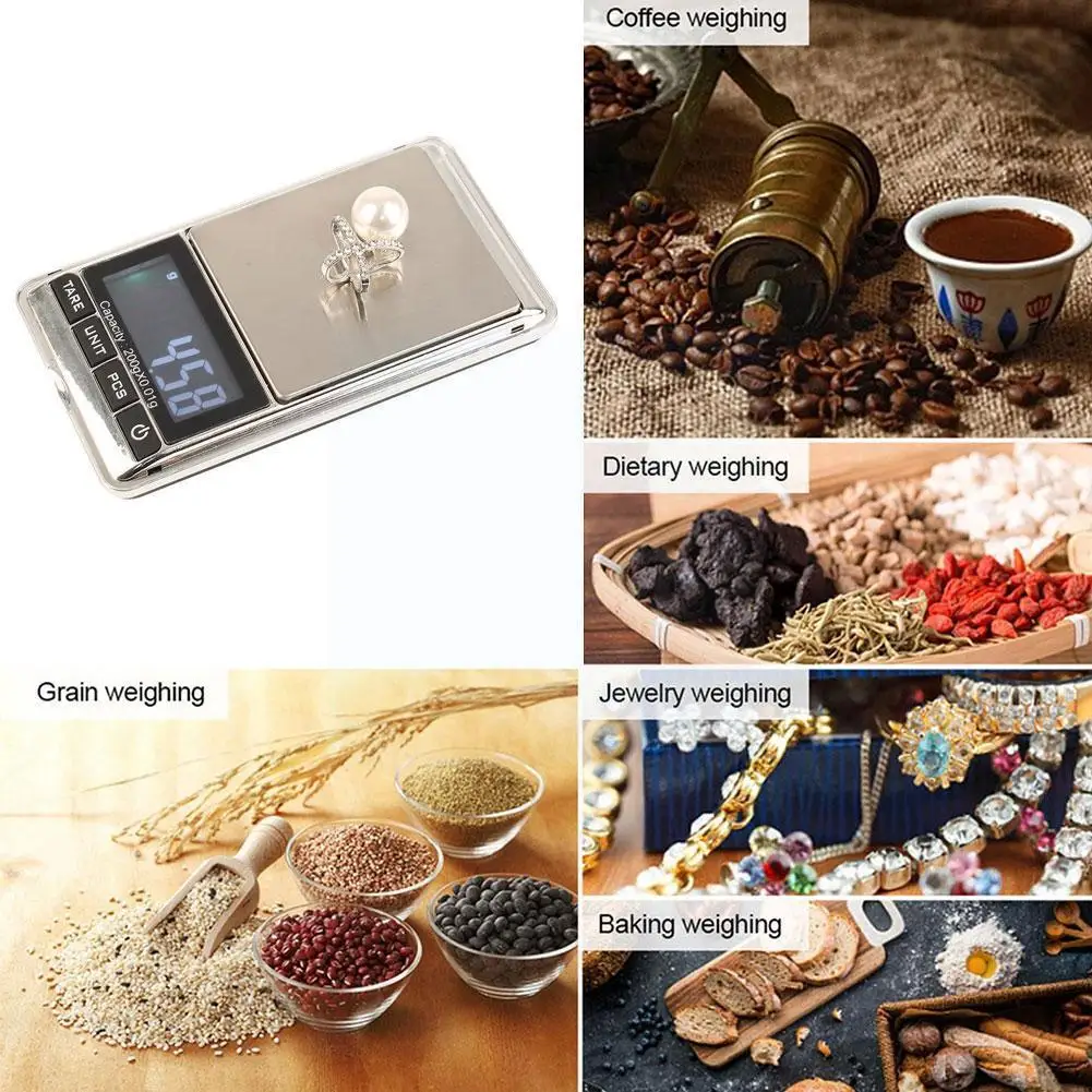 

High Precision Digital Kitchen Scale With Lcd Backlight Display Digital Kitchen Electronic Scales Portable O5f7