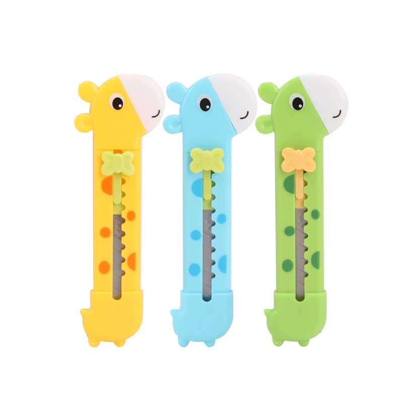 Милый канцелярский нож в форме жирафа резак для бумаги режущее лезвие бритвы