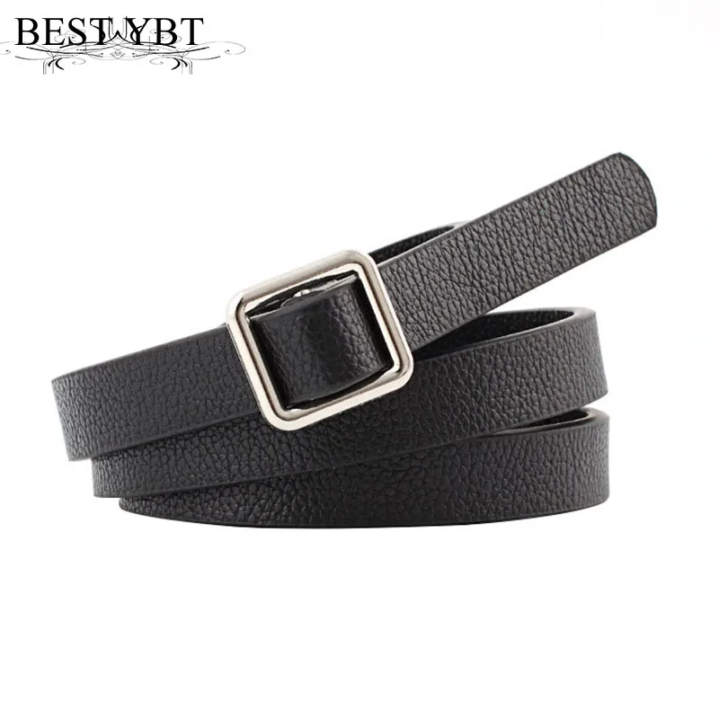 

Best YBT Women Imitation Leather Belt Alloy Round Buckle Belt Fashion Fine High Quality New Casual Simple Dress Decoration Belt