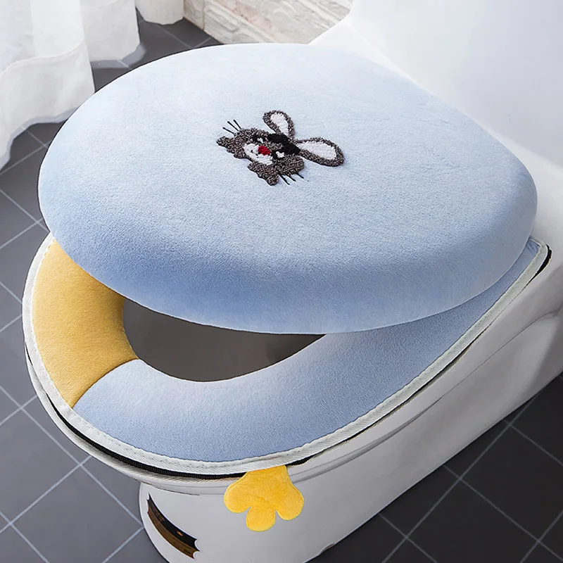 

Сиденье для унитаза крышка Накладка на унитаз с ручкой туалетные аксессуары для ванной Мягкая теплое моющееся коврик для унитаза