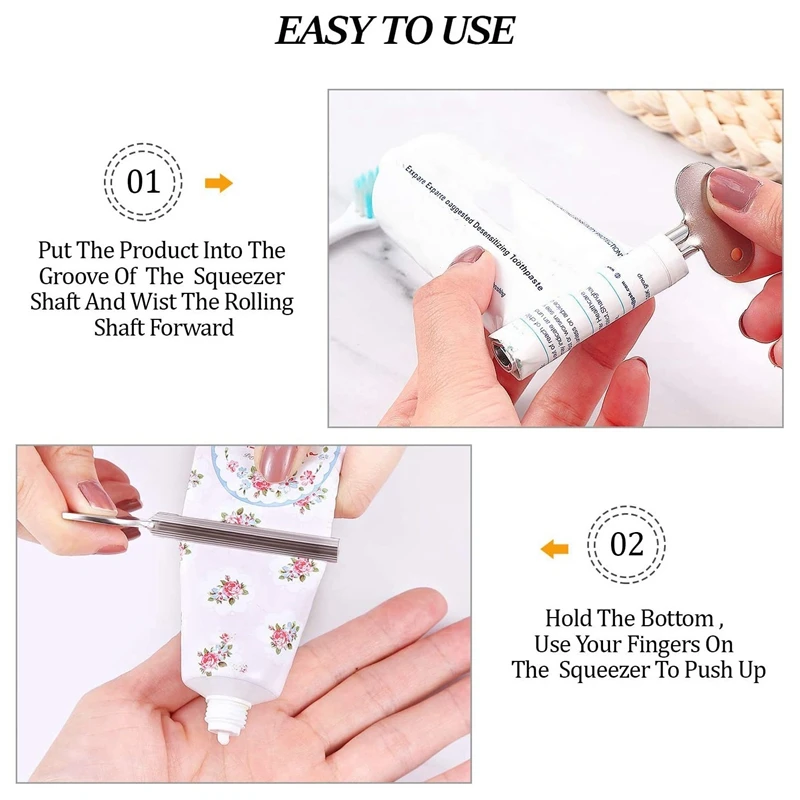 6 шт. Металлический Дозатор зубной пасты дозатор ключ ролика трубки паста