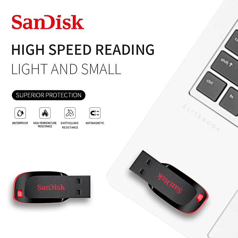 USB-флеш-накопитель SanDisk CZ50 USB 128 2 0 ГБ 64 32 16 8 Гб | Компьютеры и офис