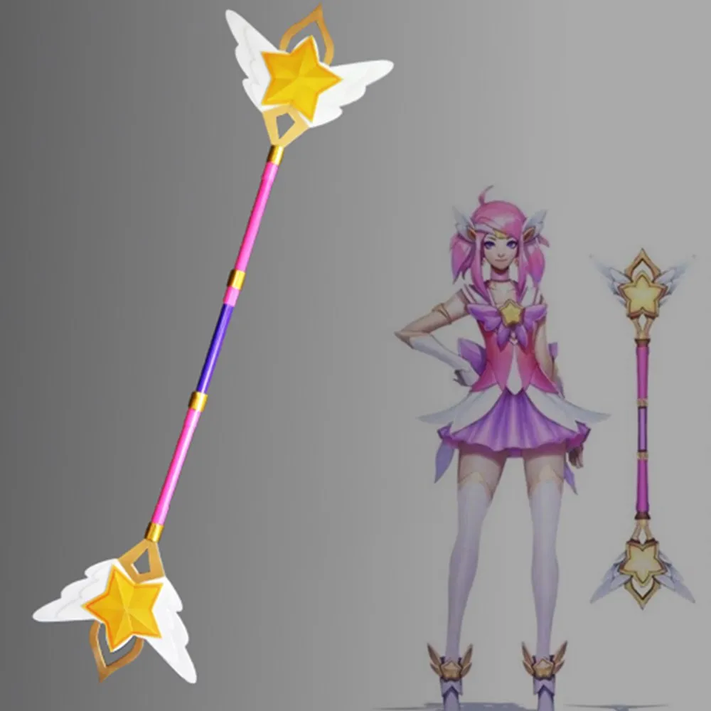 

LOL Lux Star Guardien Pink Magic Girl Cosplay PVC Wand Staff Cosplay Props Weapons for Halloween Carnival Christmas Fancy Party