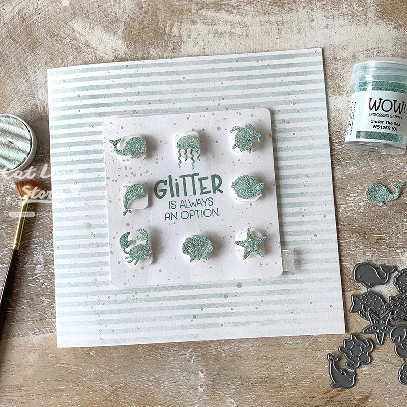 Маленькая серия Ocean металлические режущие штампы трафарет для скрапбукинга DIY