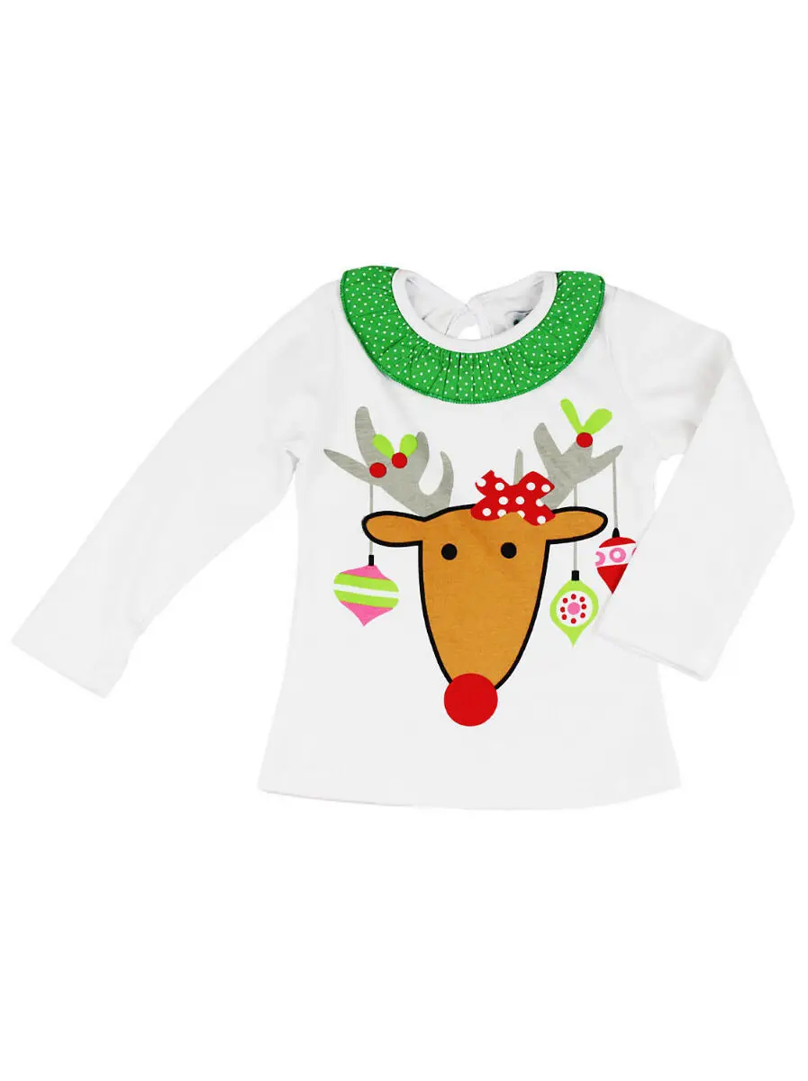 Нам Рождественская Пижама с Одежда для детей малышей девочек От 0 до 5 лет топы