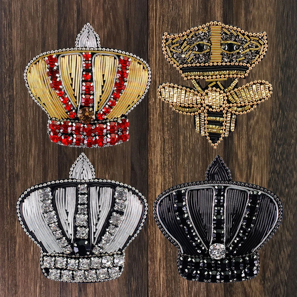 1 шт. бусины вишня Корона пчела Стразы нот аппликация нашивки пришить DIY обувь сумка шляпа аксессуары значок ремесло TH1317