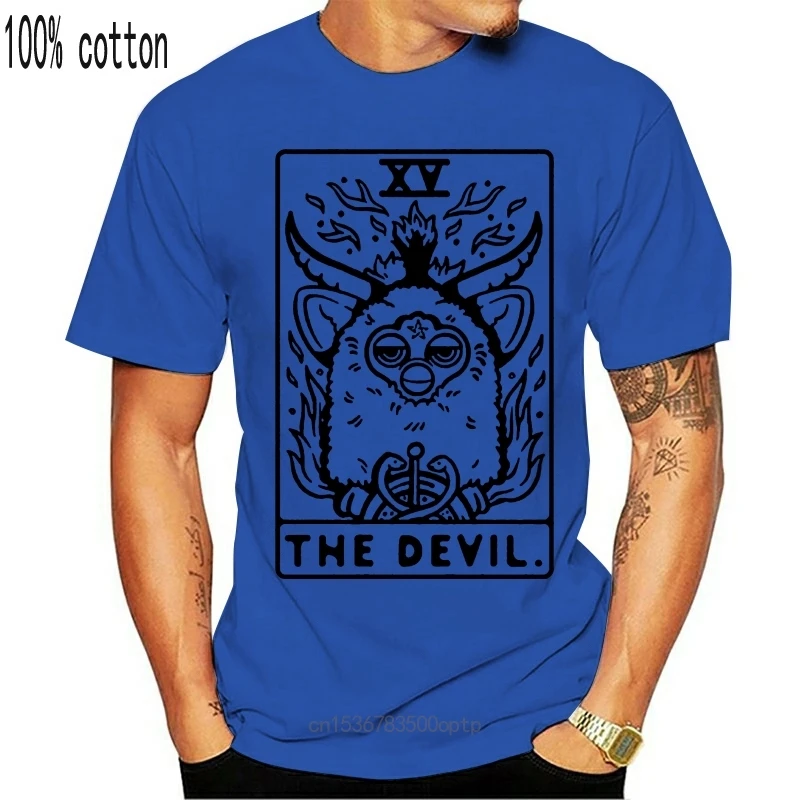 Новинка футболка с рисунком Таро дьявола картой пародией таро классические
