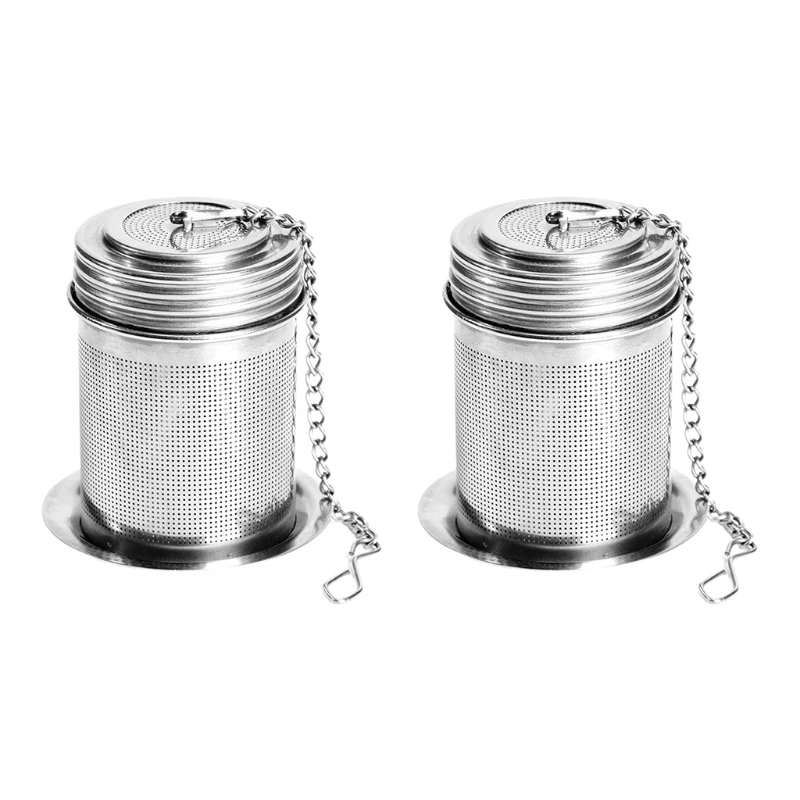 

896A 304Stainless Steel Tea Infuser Ball Mesh Drain Tea Set Secure Locking Loose Leaf